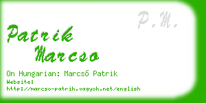 patrik marcso business card